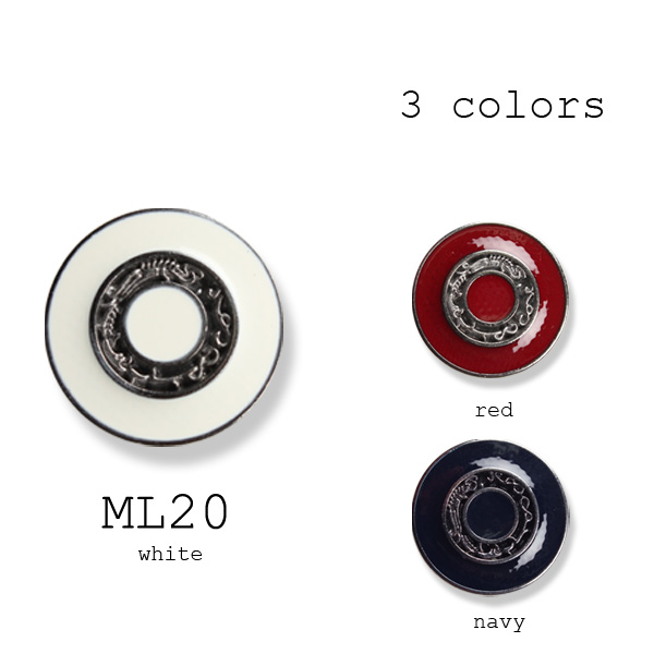 ミラノ製ブレザーボタン-15mm 3色展開 (ML20) ML20-15MM
