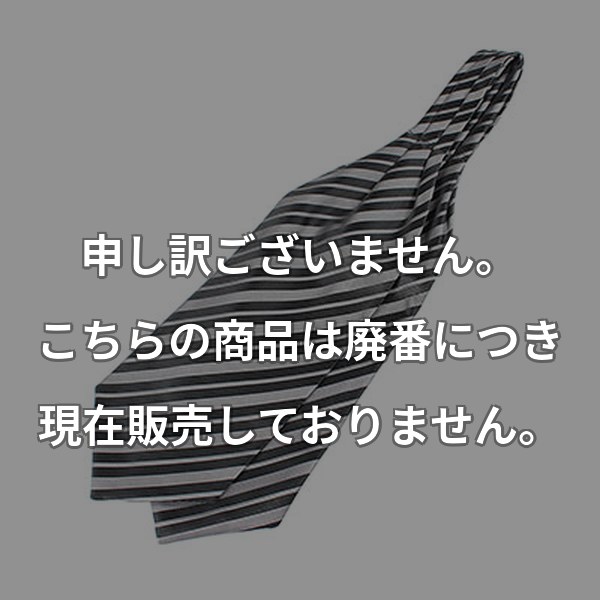 VANNERSシルクアスコットタイ ストライプ ブラック VAS-50