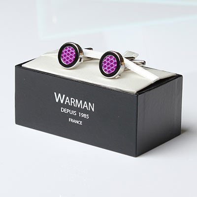 WARMAN 2 in 1フランス製レザーカフス パープル WARMANCUFF-03