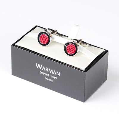 WARMAN 2 in 1フランス製レザーカフス レッド WARMANCUFF-06