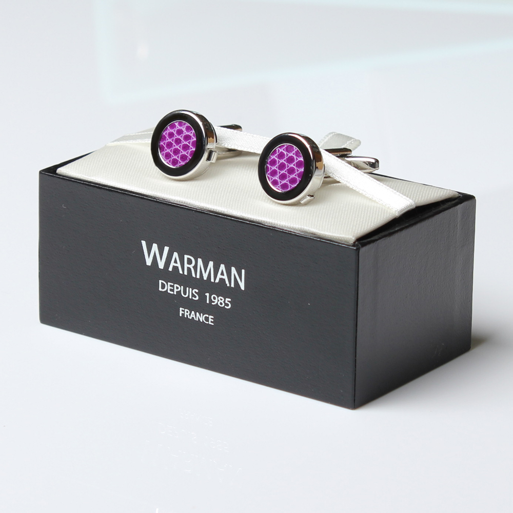 WARMAN 2 in 1フランス製レザーカフス パープル WARMANCUFF-03