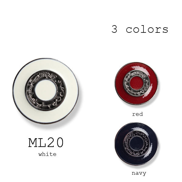 ミラノ製ブレザーボタン-20mm 3色展開 (ML20) ML20-20MM